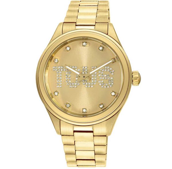 Reloj analógico TOUS 200351112 T-Logo mujer con brazalete de acero IPG dorado 316L