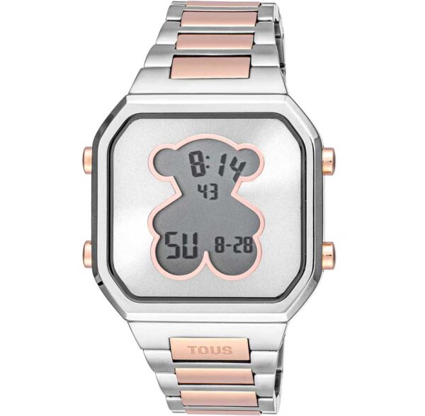 Reloj Tous 3000137400 digital D-BEAR mujer con brazalete y caja de acero inoxidable y acero en color IPRG rosado. comprar en Tenerife